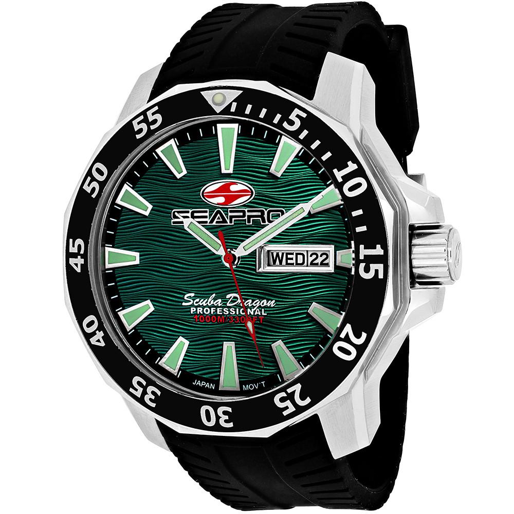 Limited Edition Men's 1000 Meters Scuba Dragon Diver - Green