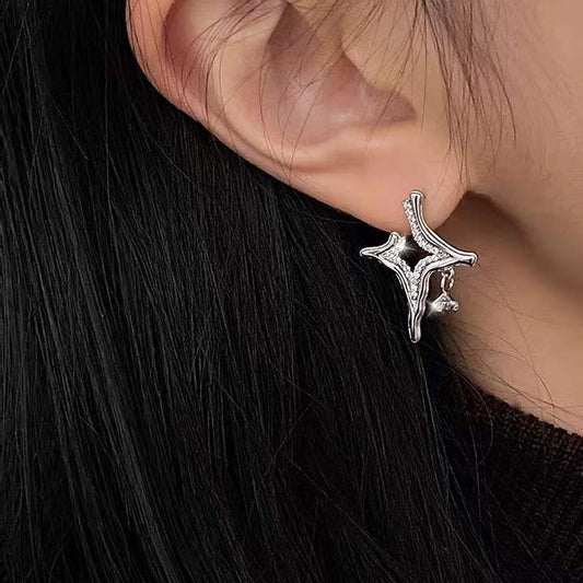 Asterism Rhinestone Earrings Sparkling Dangling Charm