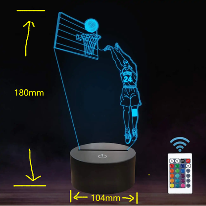 Basketball 3D Lamp Remote Control Night Light Color Changing